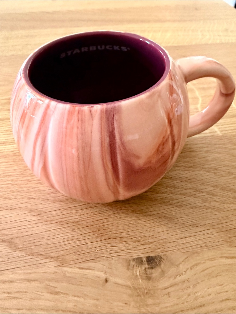 Starbucks 2025 Fall Halloween Orange Cream Marbled Pumpkin Ceramic Mug